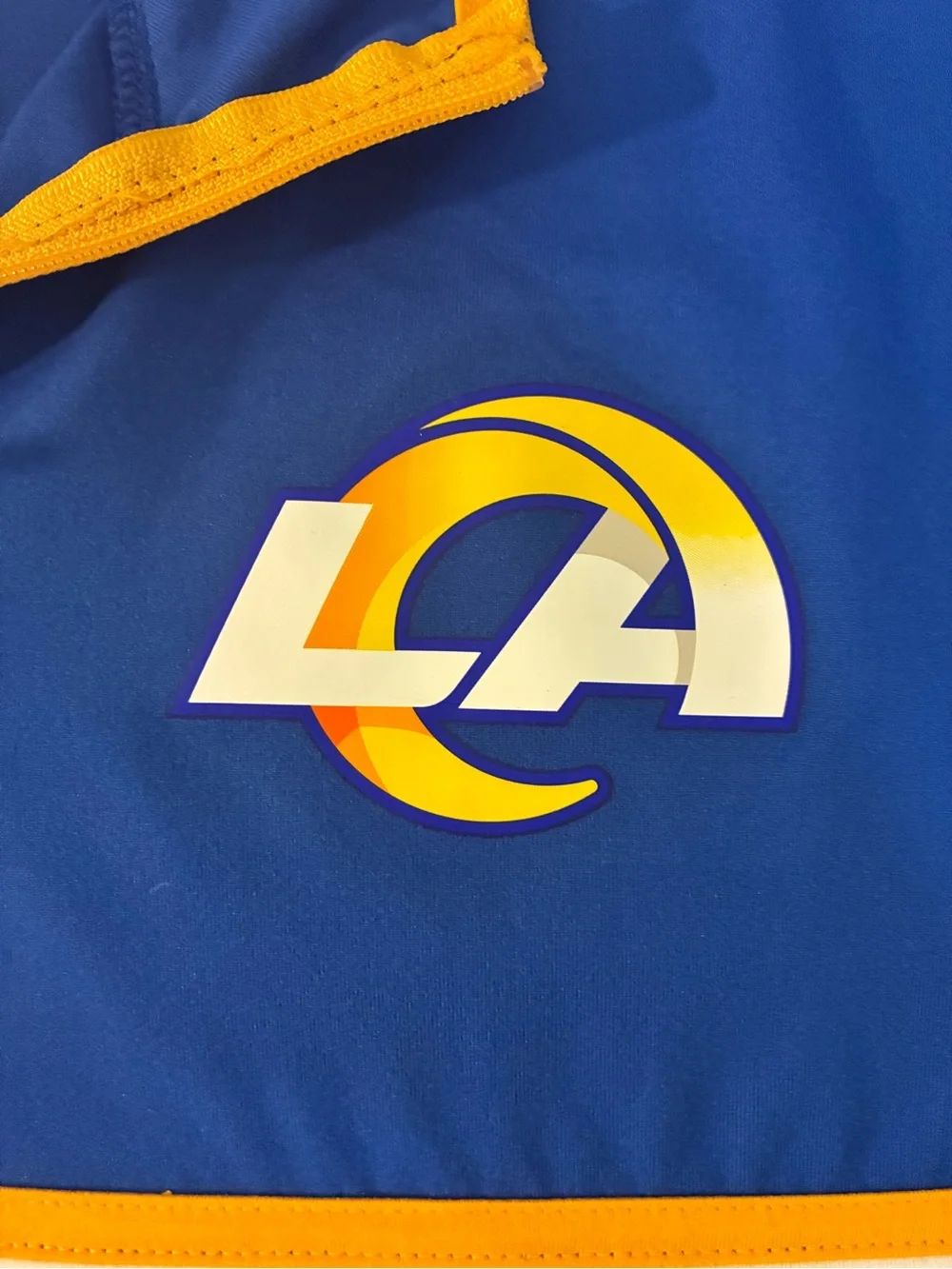 NFL Los Angeles Rams Royal Blue Quarter-Zip Pullover with Gold Trim
